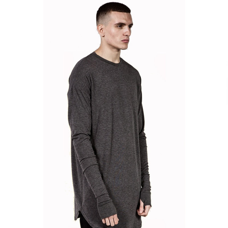 S-XXL Streetwear Thumb Hole Long Sleeve Tee - 4 colours