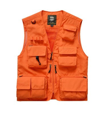 S-6XL Multi-pocket Mesh Vest - Many Colours