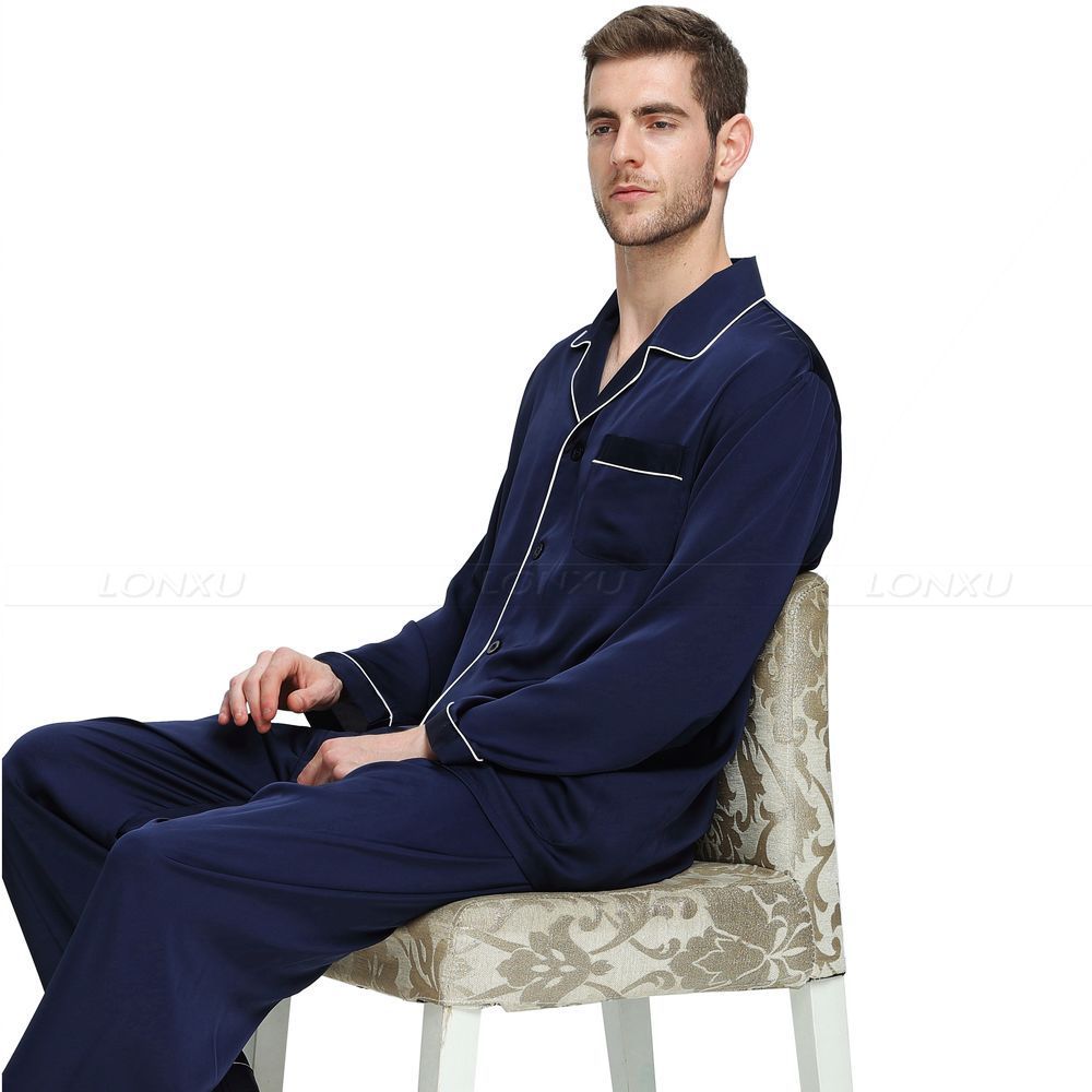 Mens Silk Satin Pyjamas